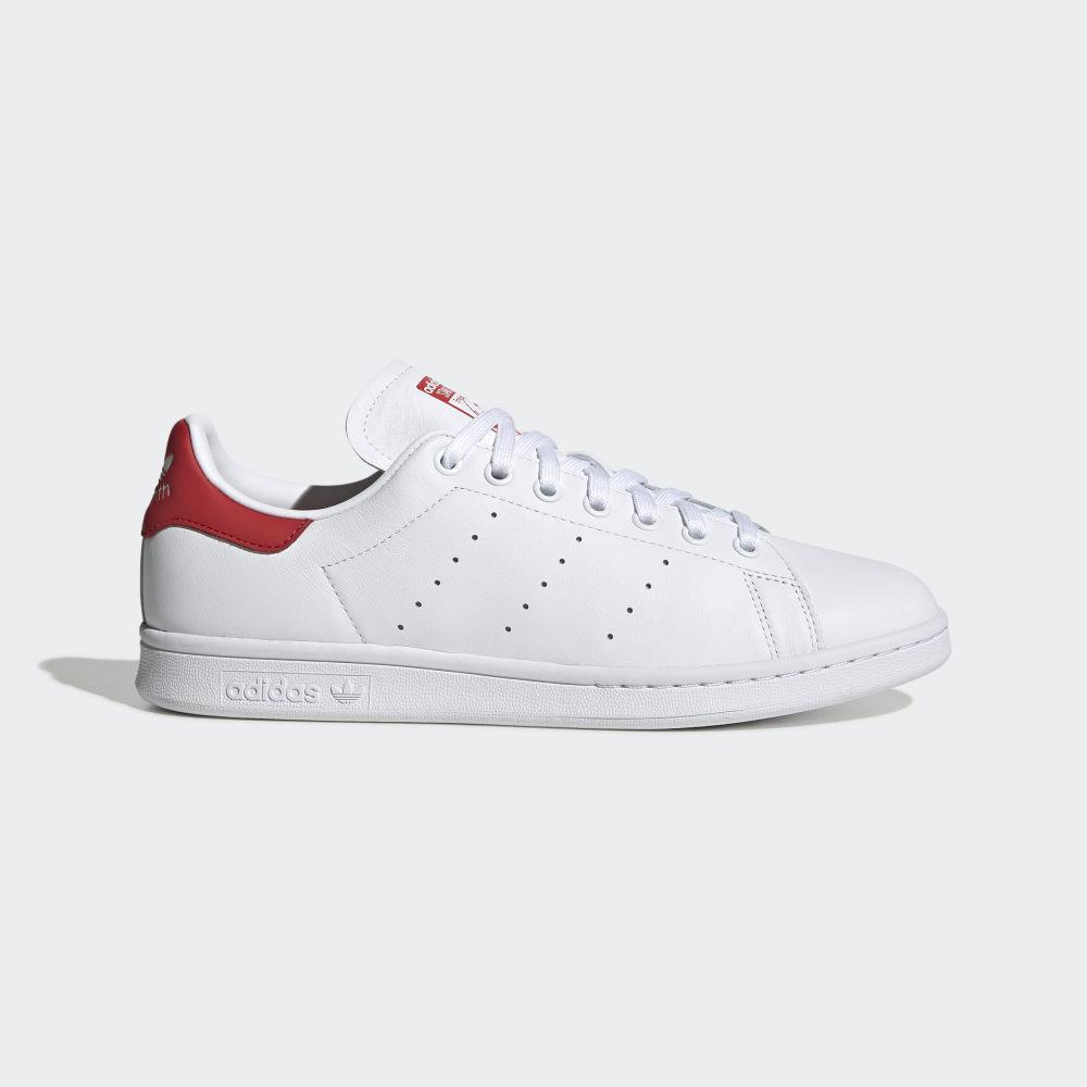 Adidas Men's Stan Smith Originals Shoes White/Red Ireland EF4334